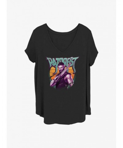 Marvel Shang-Chi and the Legend of the Ten Rings Razorfist Sunset Girls T-Shirt Plus Size $11.10 T-Shirts