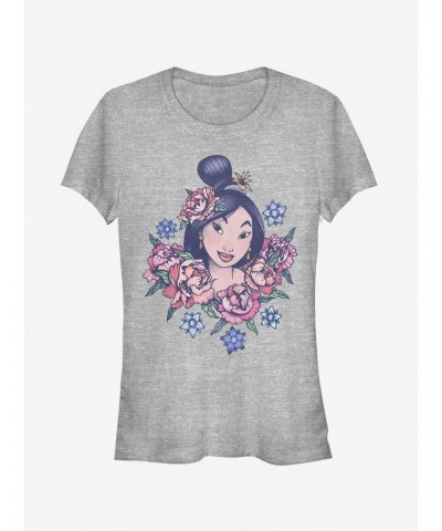 Disney Mulan Floral Portrait Girls T-Shirt $7.37 T-Shirts