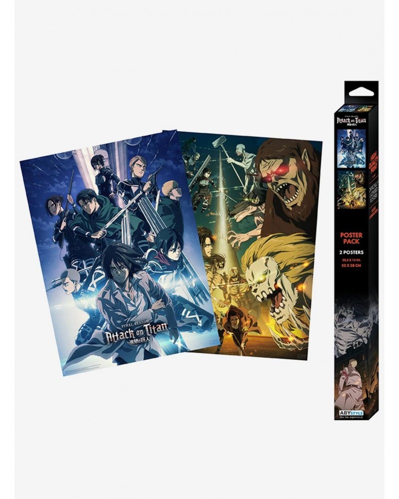 Attack On Titan Featured Characters Boxed Poster Set $7.18 Poster Set