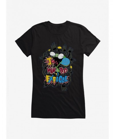 Invader Zim I Want To Explode Girls T-Shirt $9.36 T-Shirts