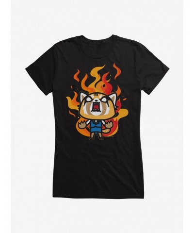 Aggretsuko Metal Rage Girls T-Shirt $8.96 T-Shirts