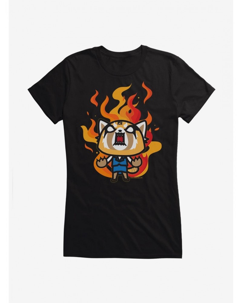 Aggretsuko Metal Rage Girls T-Shirt $8.96 T-Shirts