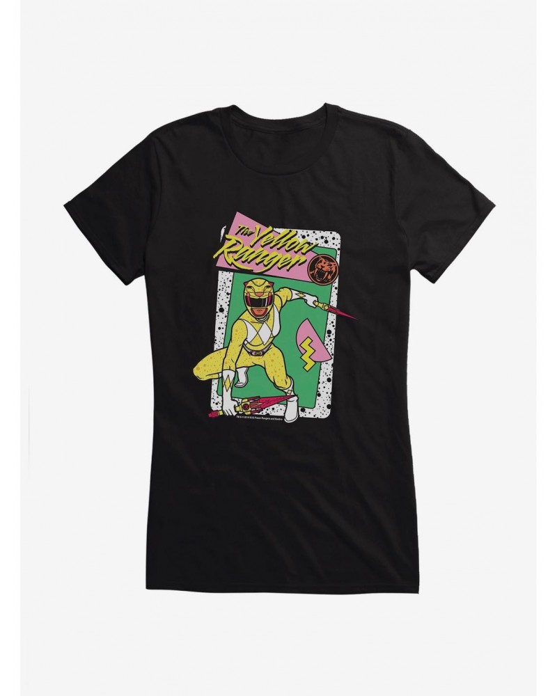 Mighty Morphin Power Rangers The Yellow Ranger Girls T-Shirt $5.98 T-Shirts