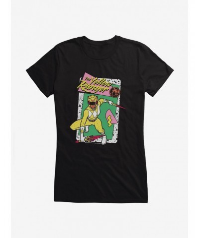 Mighty Morphin Power Rangers The Yellow Ranger Girls T-Shirt $5.98 T-Shirts