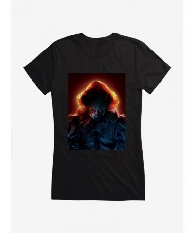 IT Chapter Two Pennywise Orange Glow Girls T-Shirt $6.97 T-Shirts