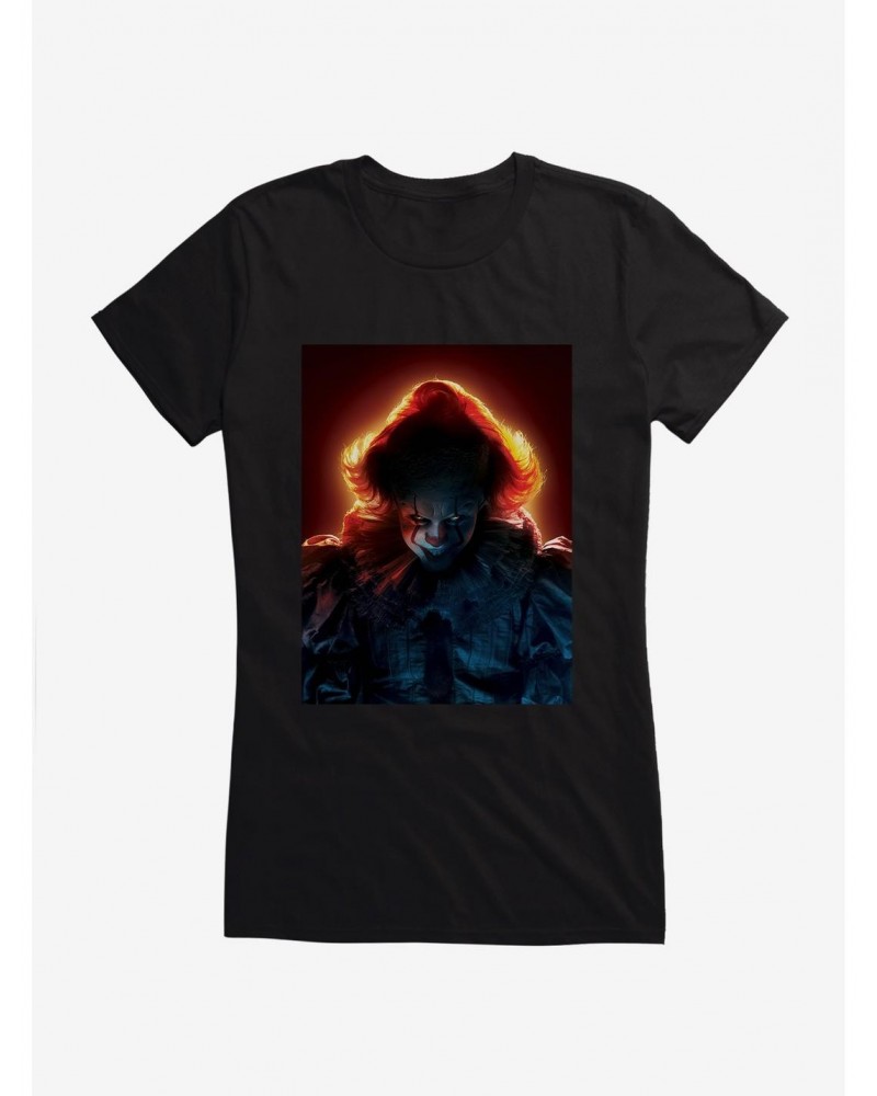 IT Chapter Two Pennywise Orange Glow Girls T-Shirt $6.97 T-Shirts