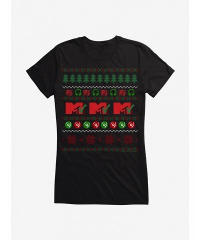 MTV Ugly Christmas Sweater Girls T-Shirt $7.17 T-Shirts