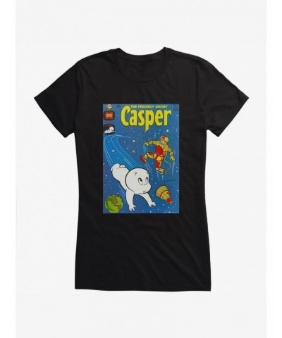 Casper The Friendly Ghost Outer Space Comic Cover Girls T-Shirt $9.21 T-Shirts