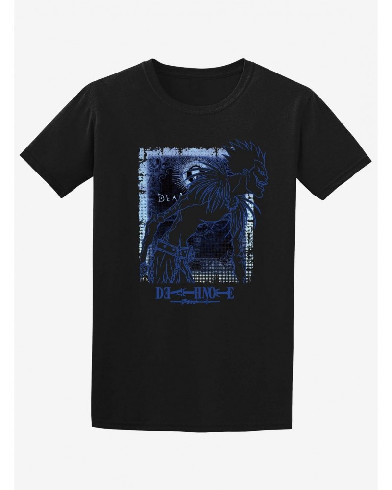 Death Note Ryuk Blue Outline Boyfriend Fit Girls T-Shirt $4.20 T-Shirts