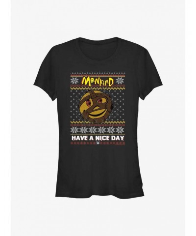 WWE Mankind Happy Ugly Christmas Girls T-Shirt $9.56 T-Shirts