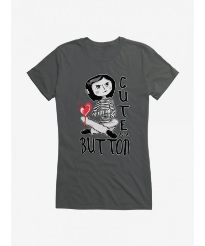 Coraline Cute As A Button Girls T-Shirt $8.47 T-Shirts