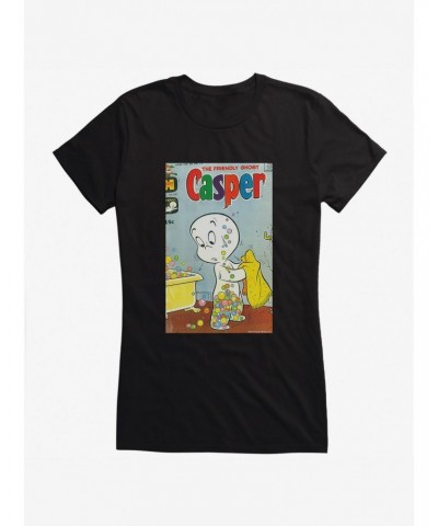 Casper The Friendly Ghost Bubbles Comic Cover Girls T-Shirt $8.96 T-Shirts