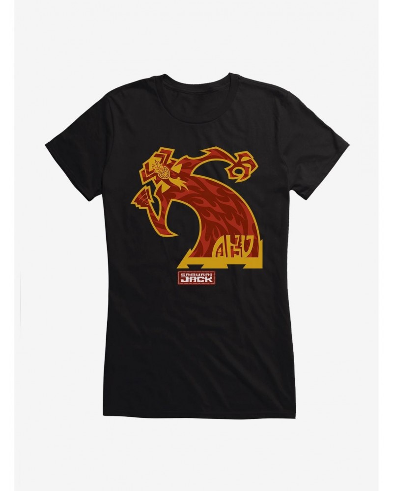 Samurai Jack Aku Silhouette Girls T-Shirt $6.18 T-Shirts