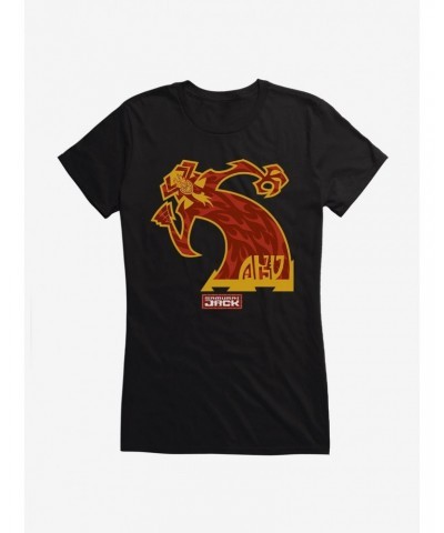 Samurai Jack Aku Silhouette Girls T-Shirt $6.18 T-Shirts