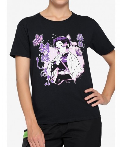 Demon Slayer: Kimetsu No Yaiba Shinobu Boyfriend Fit Girls T-Shirt $8.47 T-Shirts