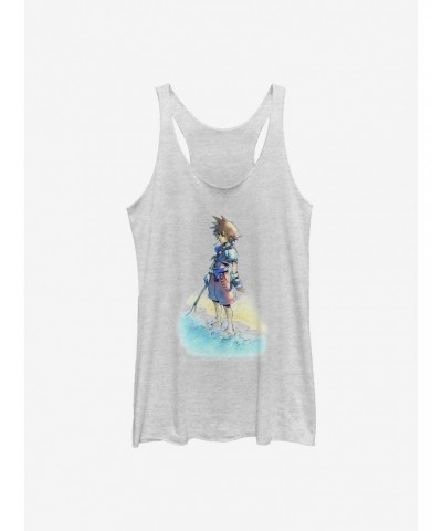 Disney Kingdom Hearts Beach Sora Girls Tank Htr $9.95 Tanks