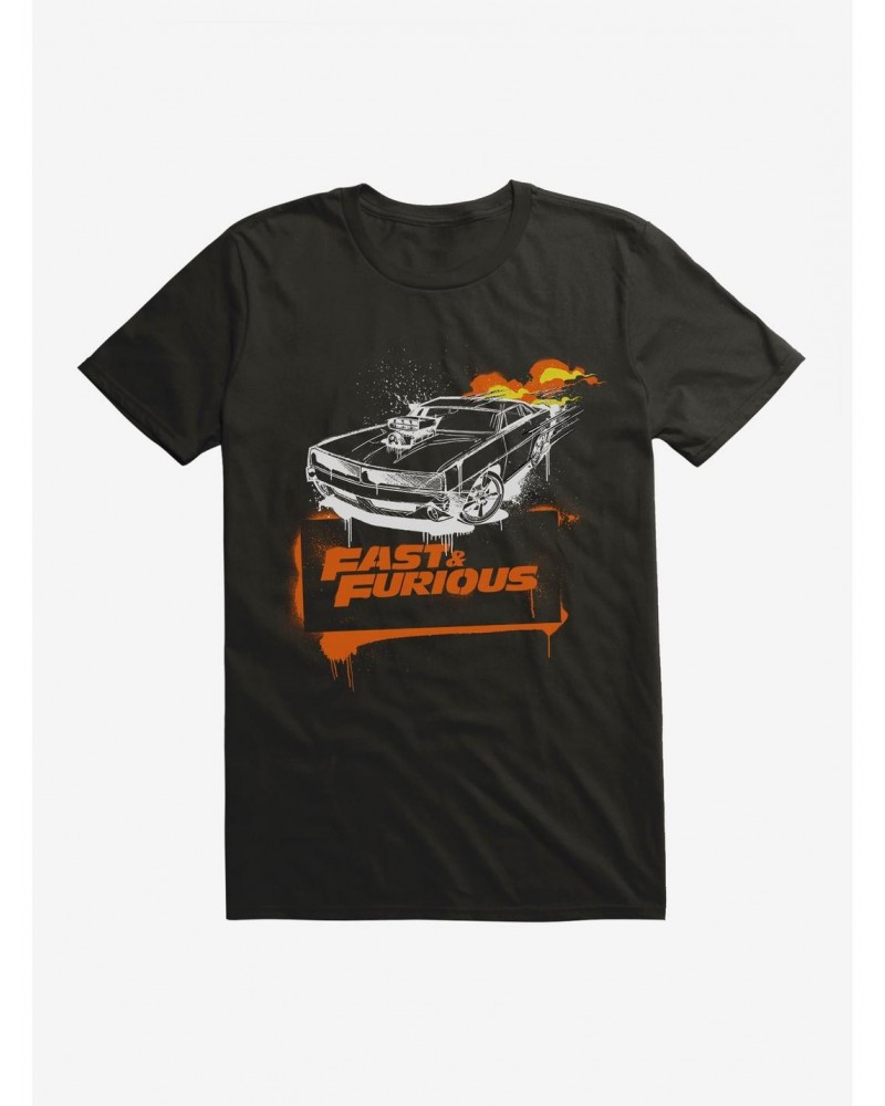 Fast & Furious Flames Sketch T-Shirt $8.03 T-Shirts