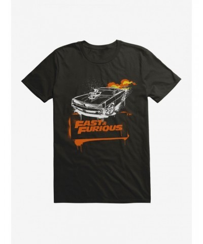 Fast & Furious Flames Sketch T-Shirt $8.03 T-Shirts