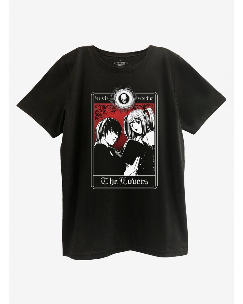 Death Note Lovers Tarot Card Boyfriend Fit Girls T-Shirt $9.21 T-Shirts