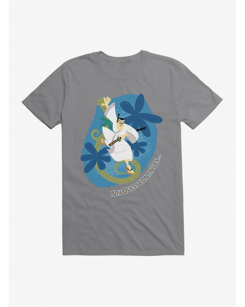 Samurai Jack Quest Continues Flora T-Shirt $7.27 T-Shirts