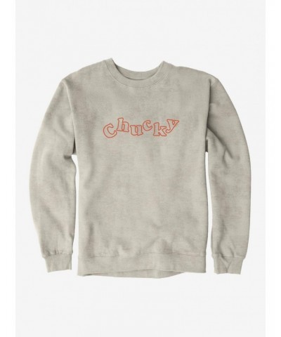 Chucky Font Outlined Sweatshirt $11.81 Sweatshirts