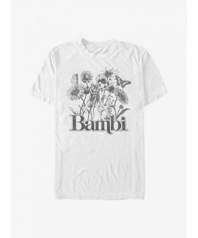 Disney Bambi Floral Sketch T-Shirt $8.84 T-Shirts