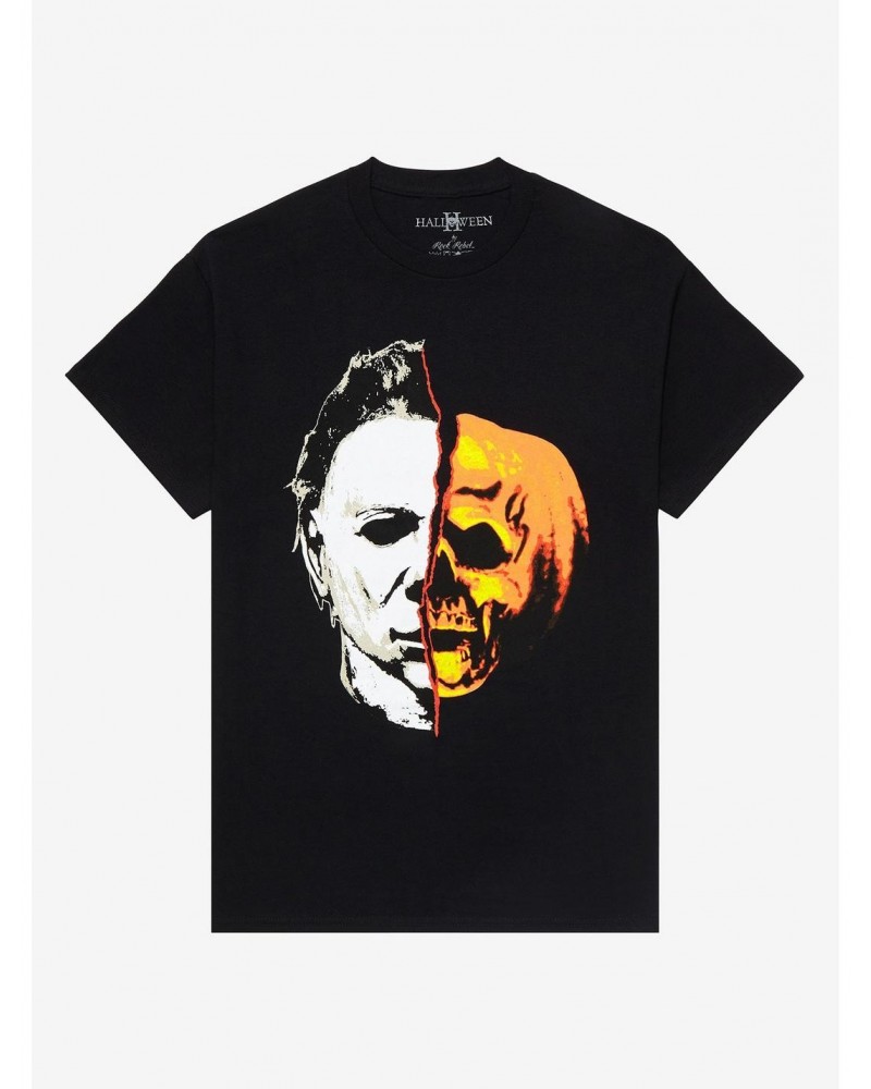 Halloween II Pumpkin Split T-Shirt $11.71 T-Shirts