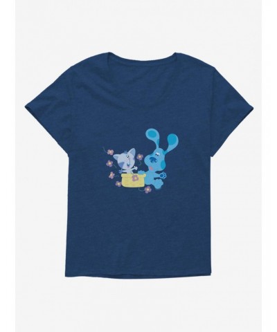 Blue's Clues Periwinkle And Blue Surprise Girls T-Shirt Plus Size $14.16 T-Shirts