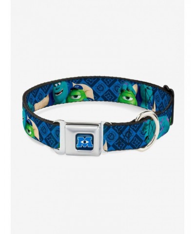 Disney Pixar Monsters University Sulley Mike Poses Seatbelt Buckle Dog Collar $11.45 Pet Collars