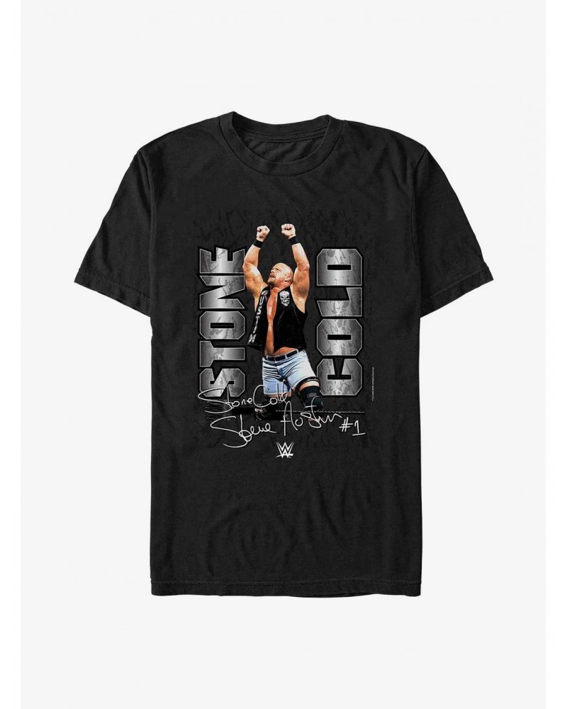 WWE Stone Cold Steve Austin Signature Photo T-Shirt $8.03 T-Shirts