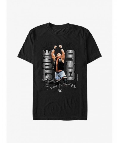 WWE Stone Cold Steve Austin Signature Photo T-Shirt $8.03 T-Shirts