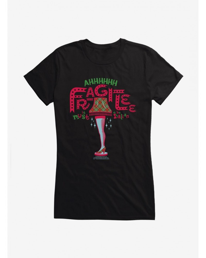 A Christmas Story Ahh Fragile It Must Be Italian Girls T-Shirt $8.76 T-Shirts