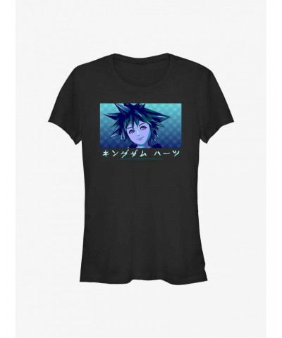 Kingdom Hearts Sora Portrait Girls T-Shirt $9.96 T-Shirts