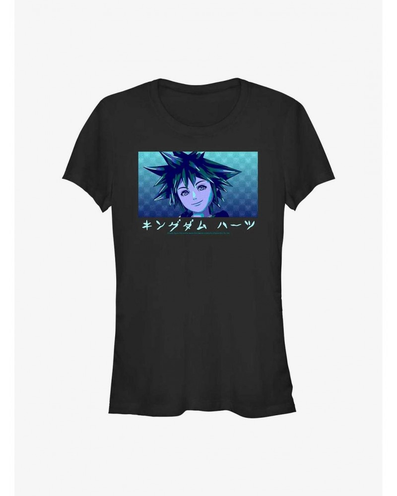 Kingdom Hearts Sora Portrait Girls T-Shirt $9.96 T-Shirts